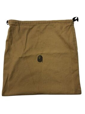 BAPE Bathing Ape Brown Gorilla Logo Dust Bag Travel Carry Bag 13.5x13.5 Designer